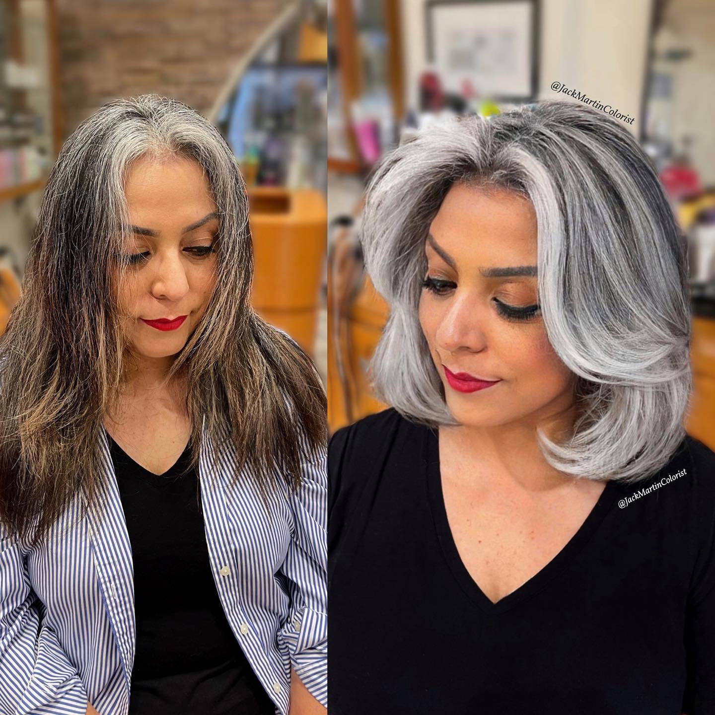 sfumatura di grigio prima e dopo