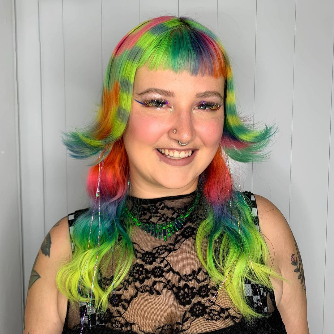 medusa cabelo arco-íris