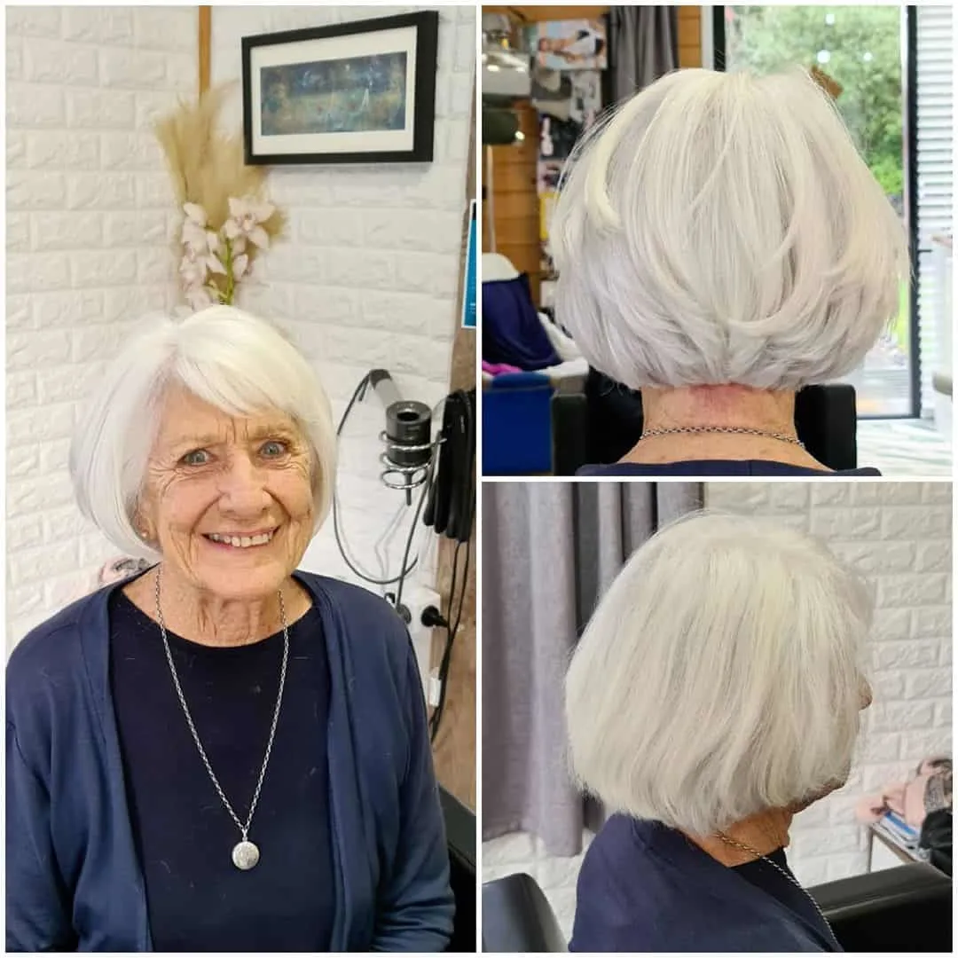 #11 Coiffure classique courte pour les femmes de plus de 70 ans aux cheveux fins