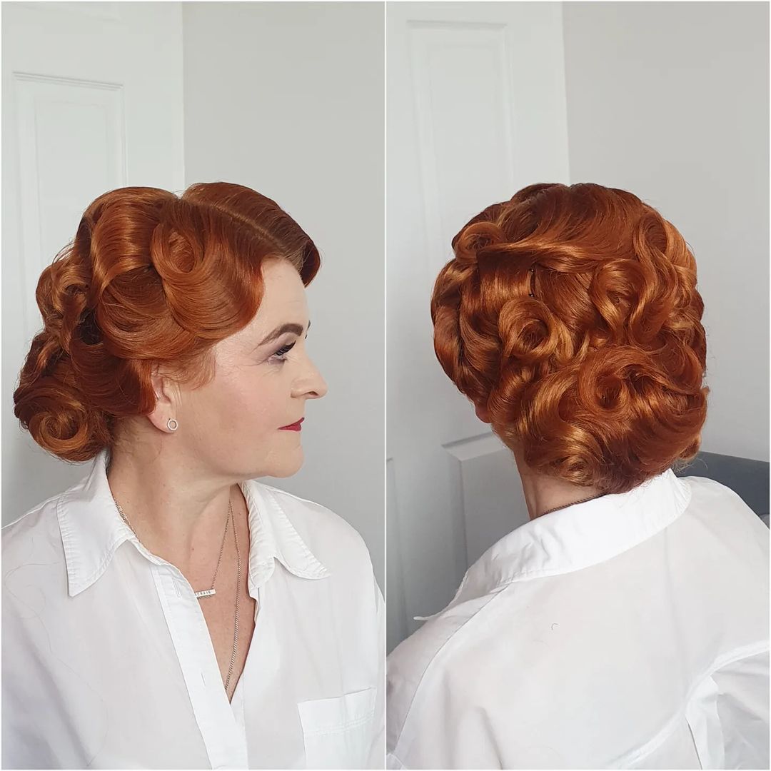 swirls and finger waves updo