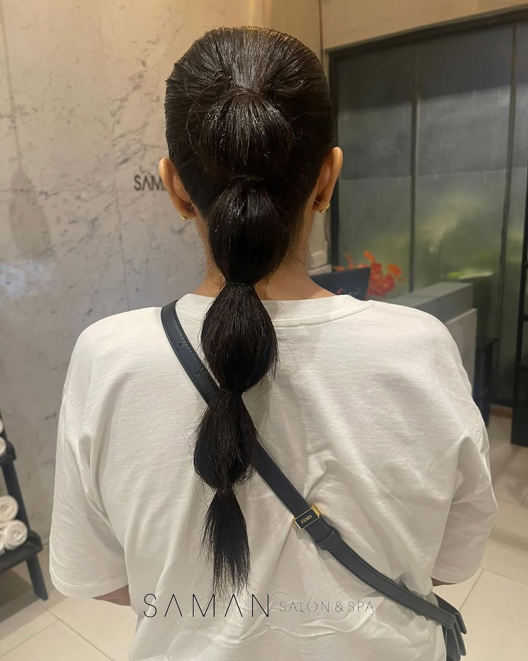 bubble ponytail for fine flat hair