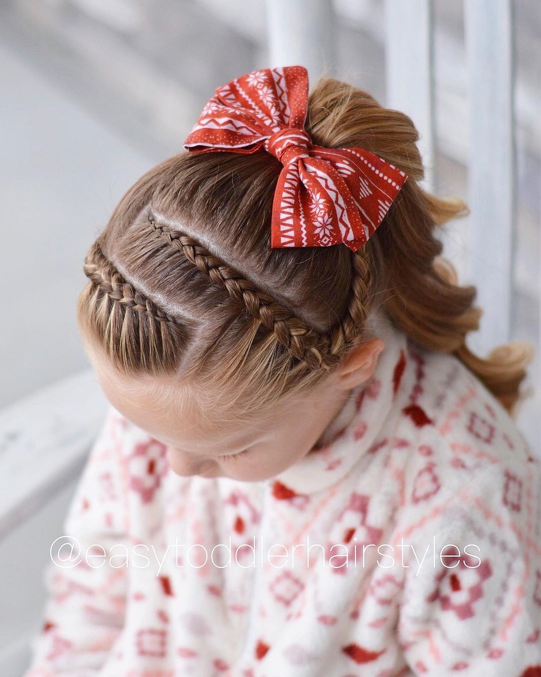 dutch lace braids into a high ponytail