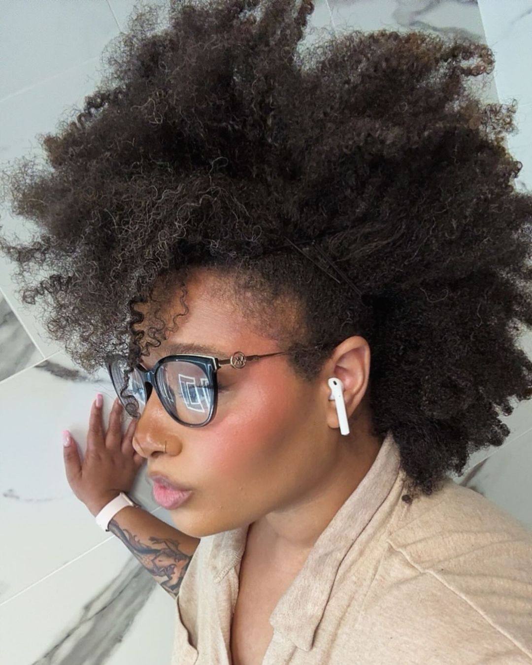 messy frohawk style