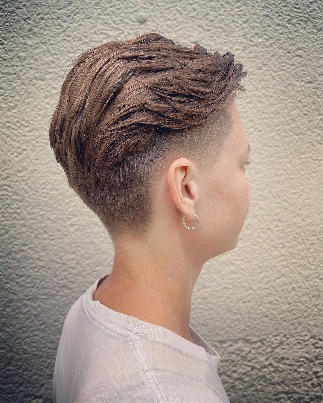 neat undercut with tapered neck