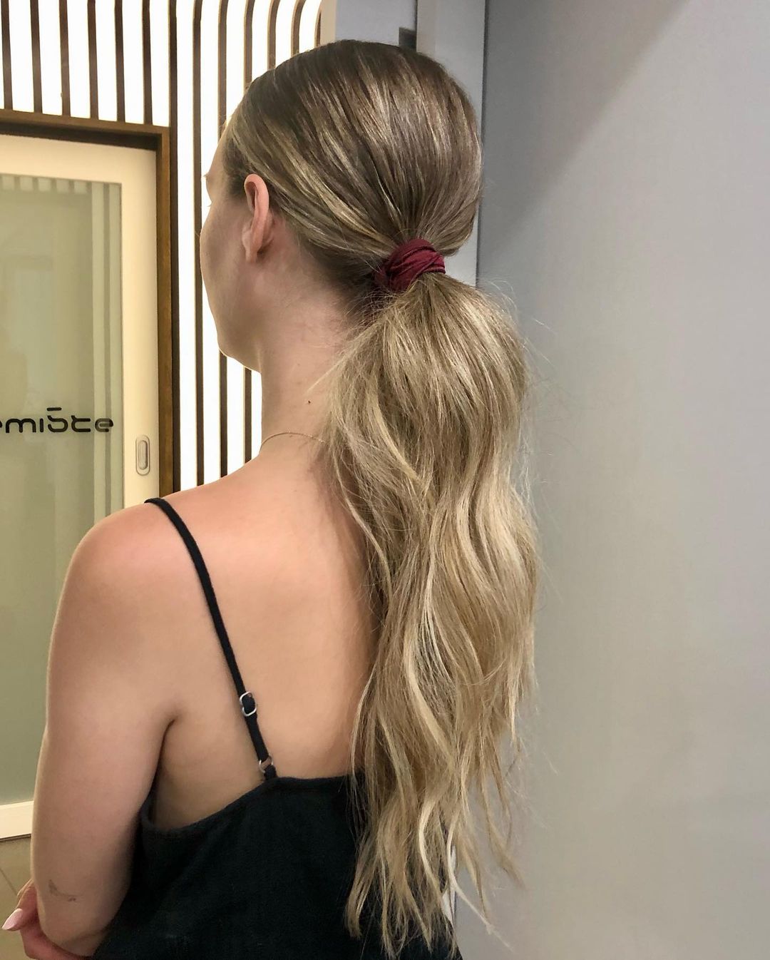 simple low ponytail