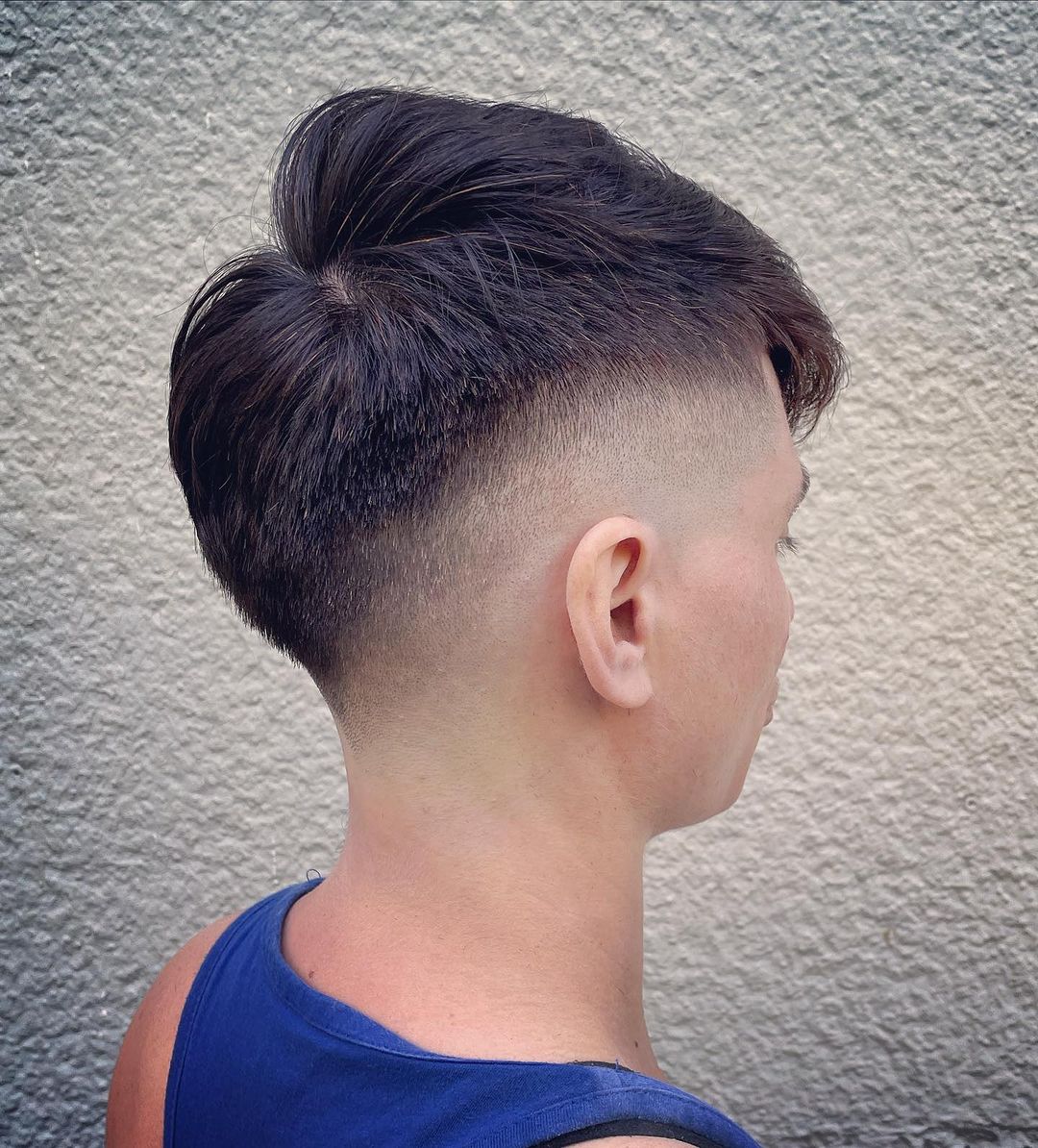 triangle fade with messy top