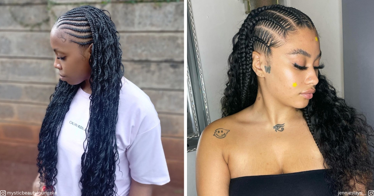 16 Half Cornrows Half Curly Weave Ideas For The Boldest Look