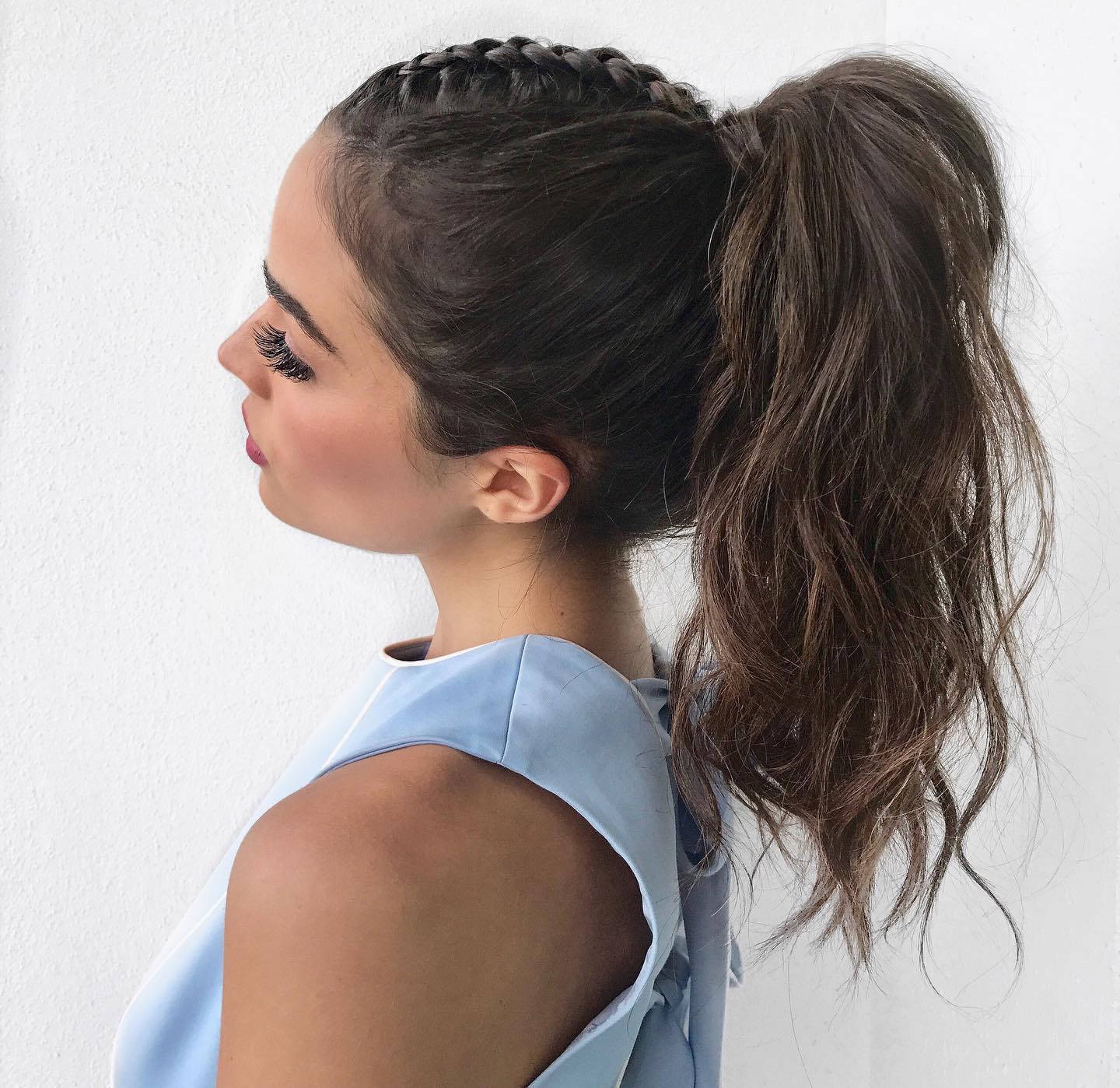 ponytail with front braid