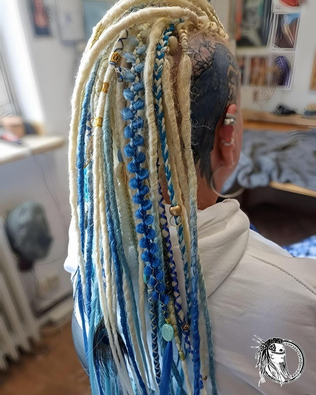 boho locs with braids and beads