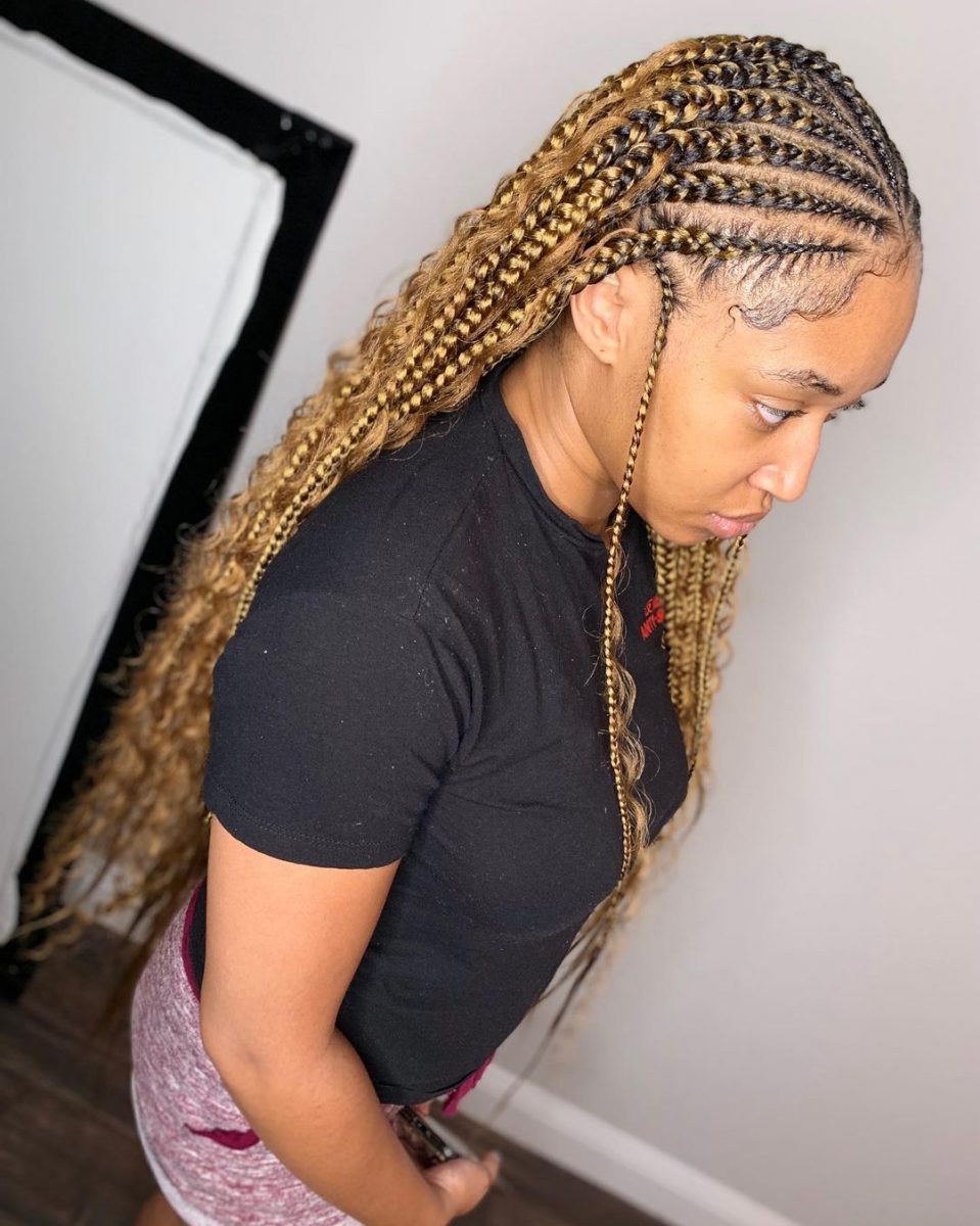 Half Cornrows Half Box Braids Are The Most Dominant Style In 2024