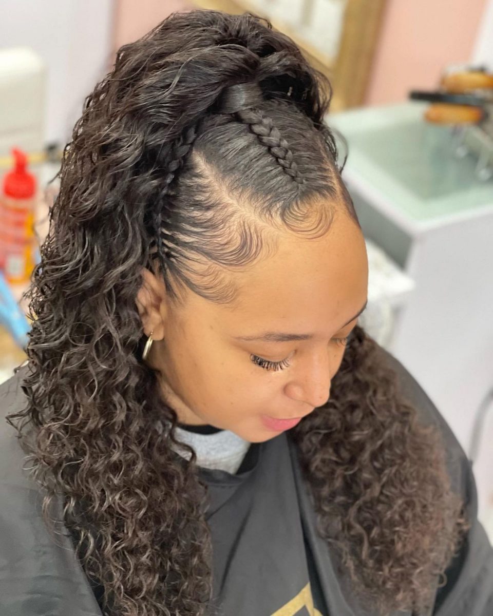 16 Half Cornrows Half Curly Weave Ideas For The Boldest Look