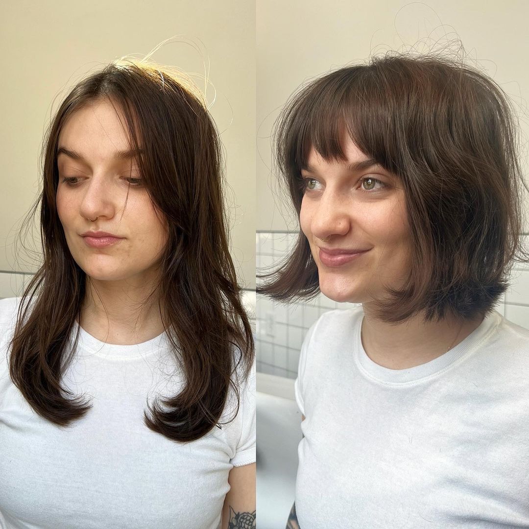 italian bob before and after
