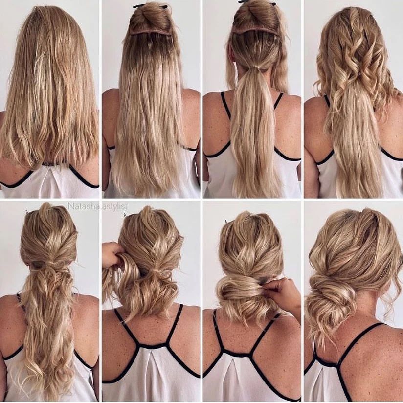 lage rommelige knot updo