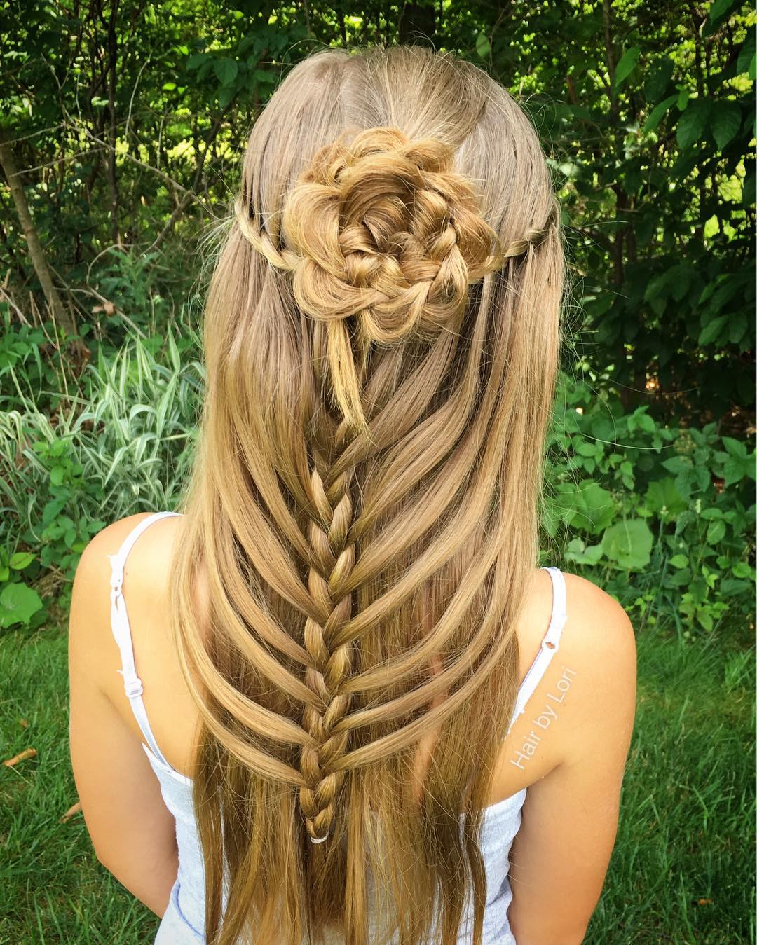 mermaid braid with a flower braid