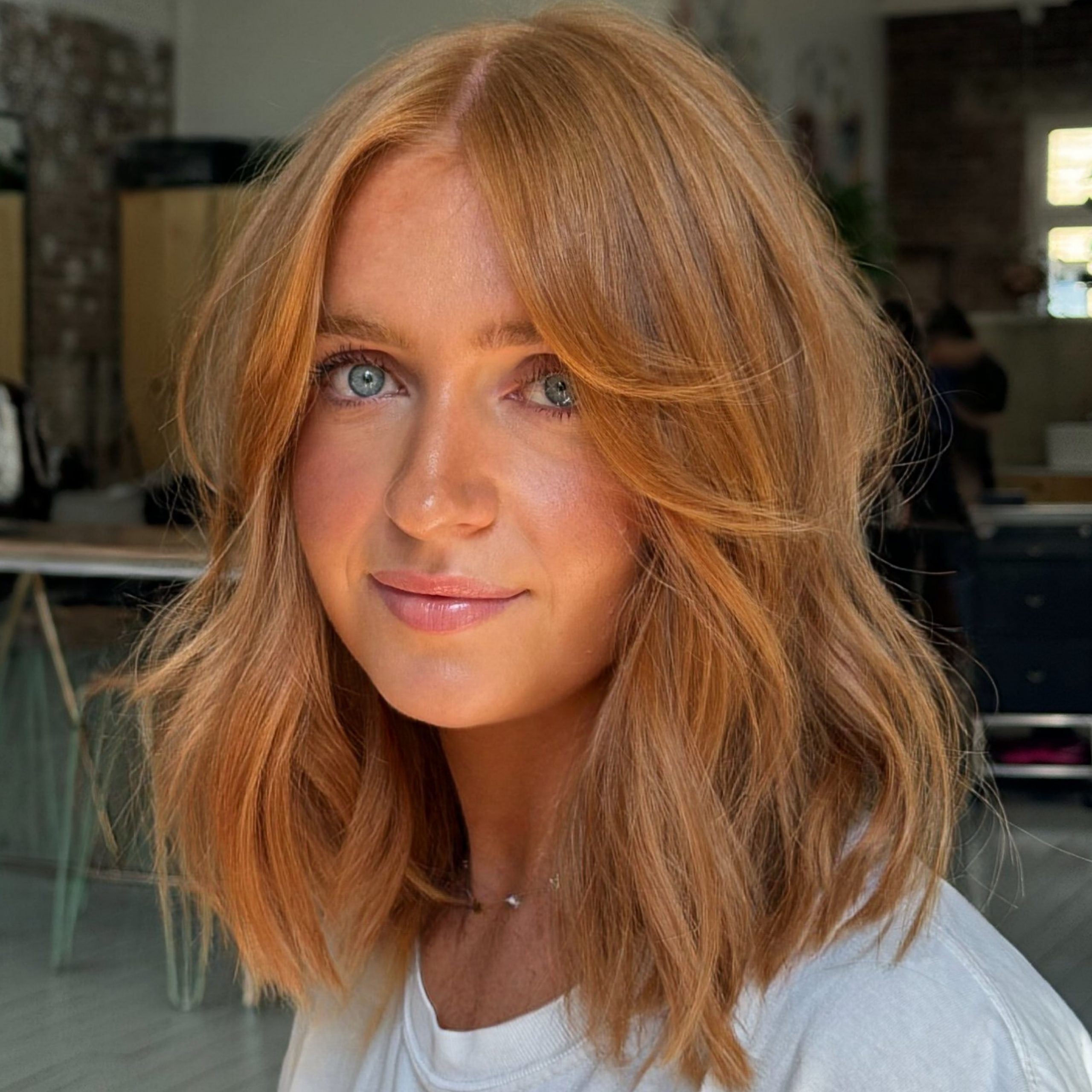 shoulder-length textured bob