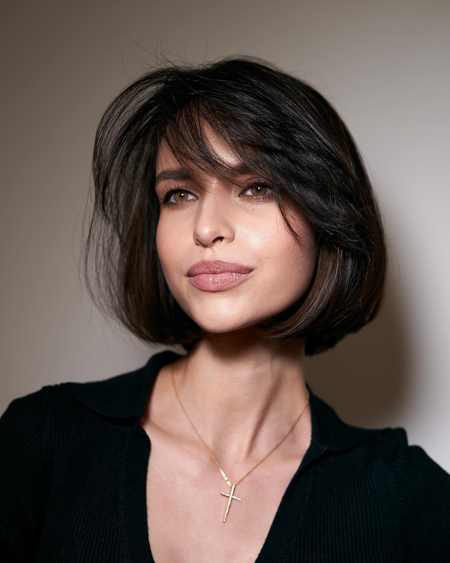 jaw-length bob with bangs