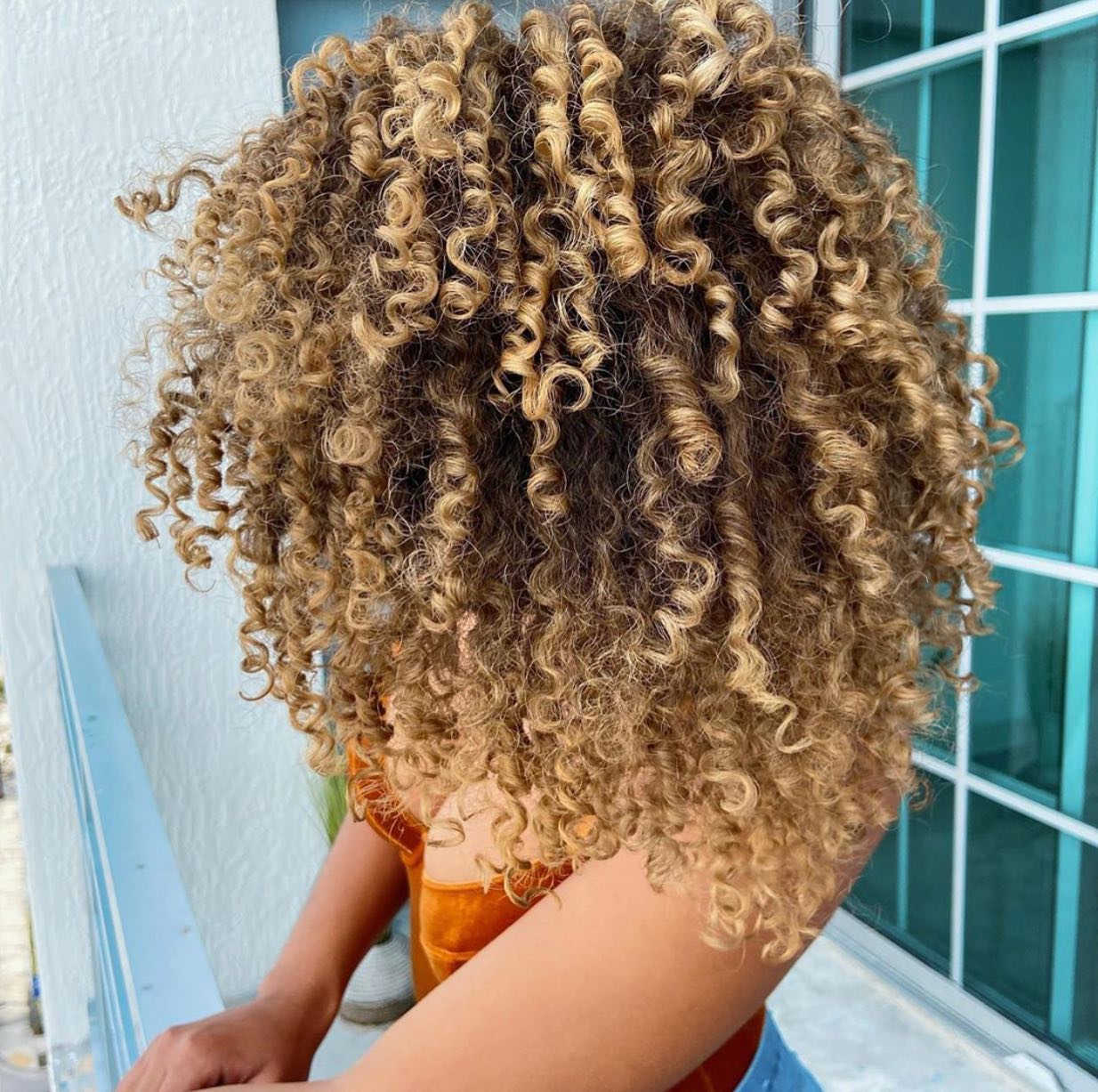 blonde curls