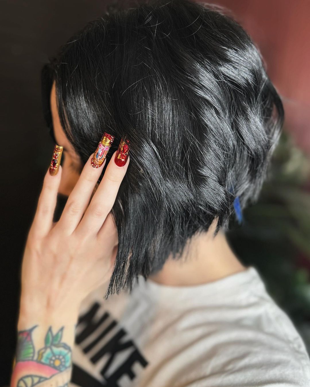 A-line wavy bob