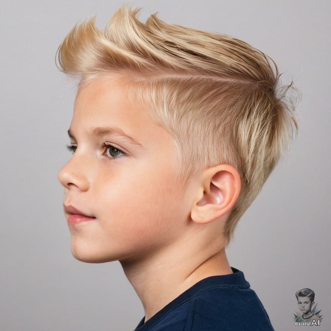 blonde short undercut sides with long top