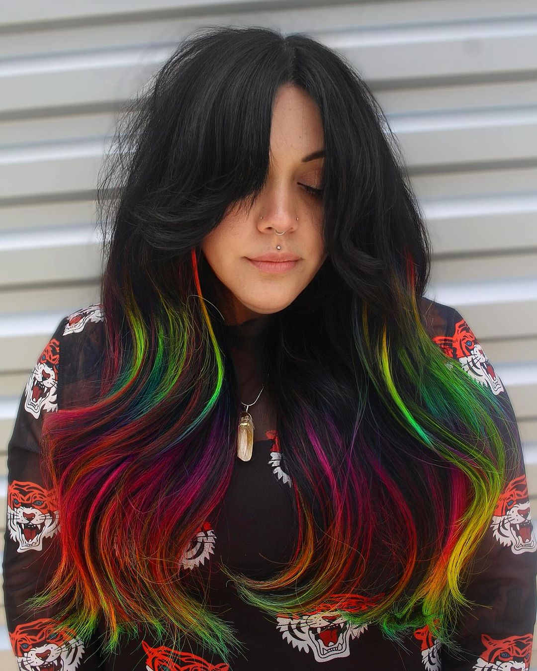 color blocked balayage