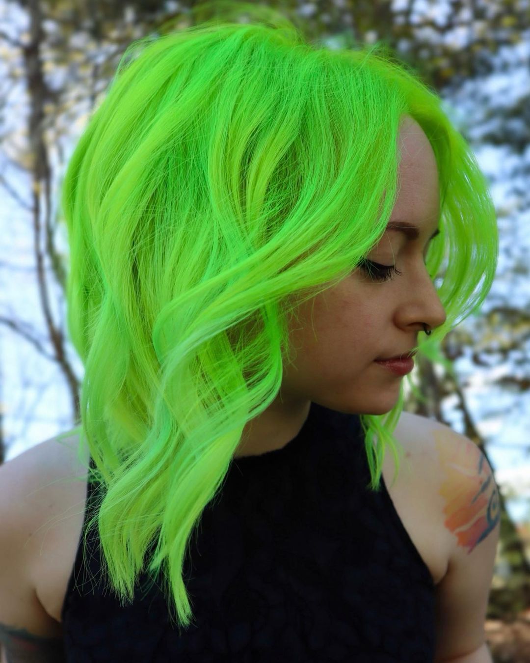 electric limesicle hair