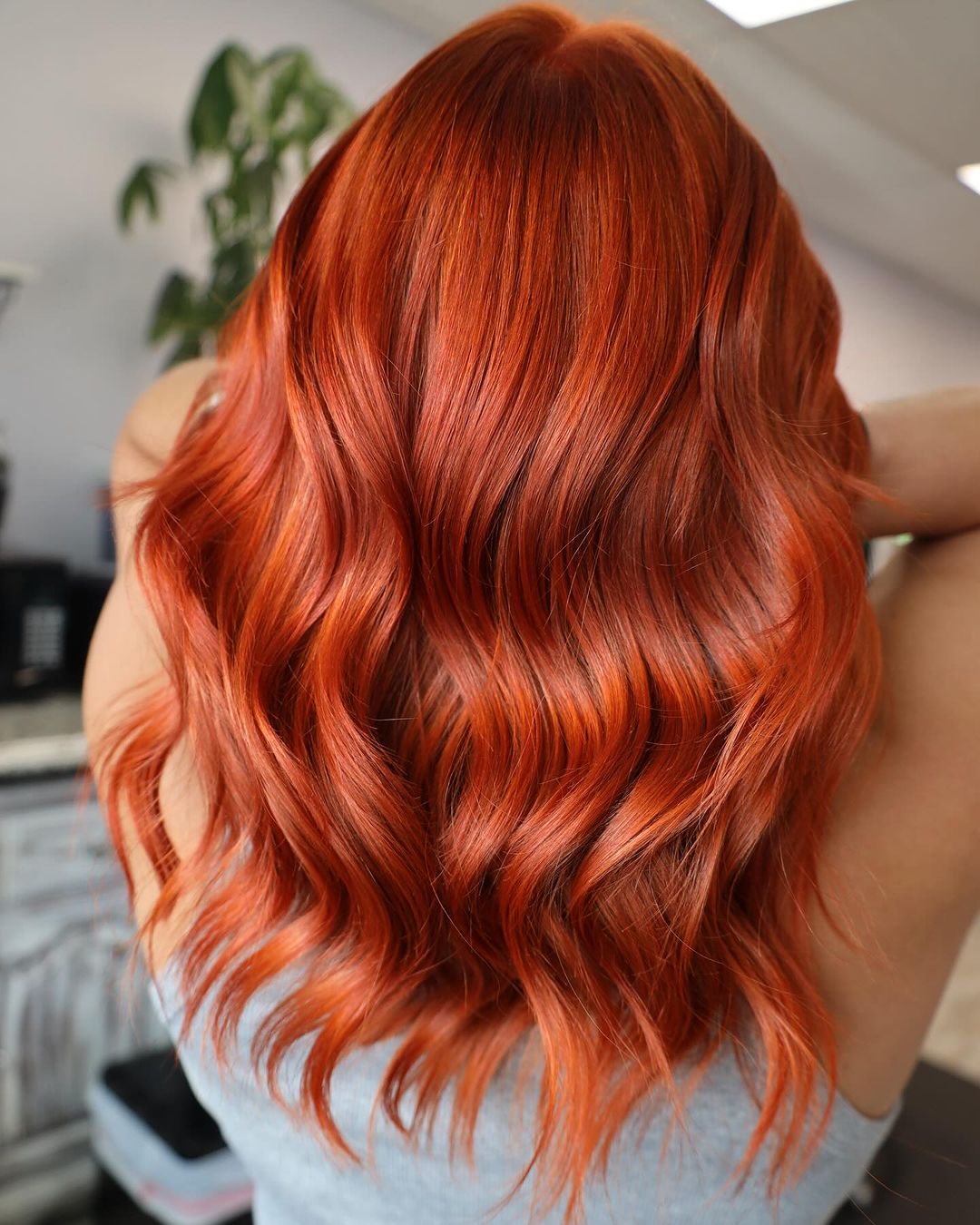 intense copper red hair color