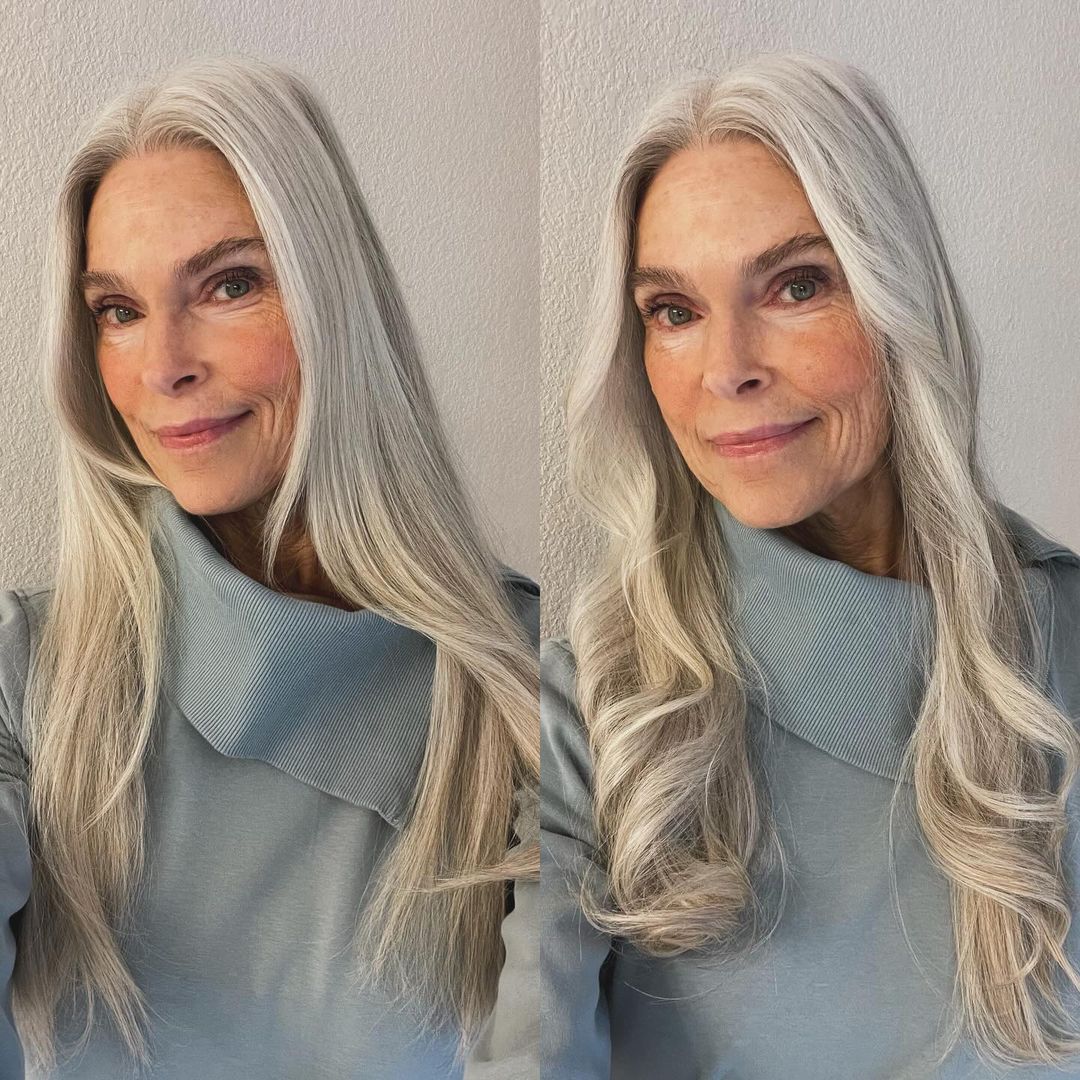 coupe de cheveux longue pour les femmes âgées