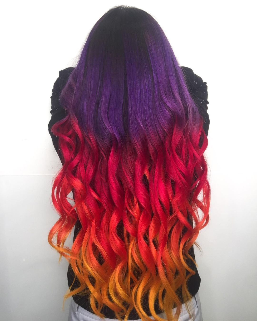 long sunset-inspired hair