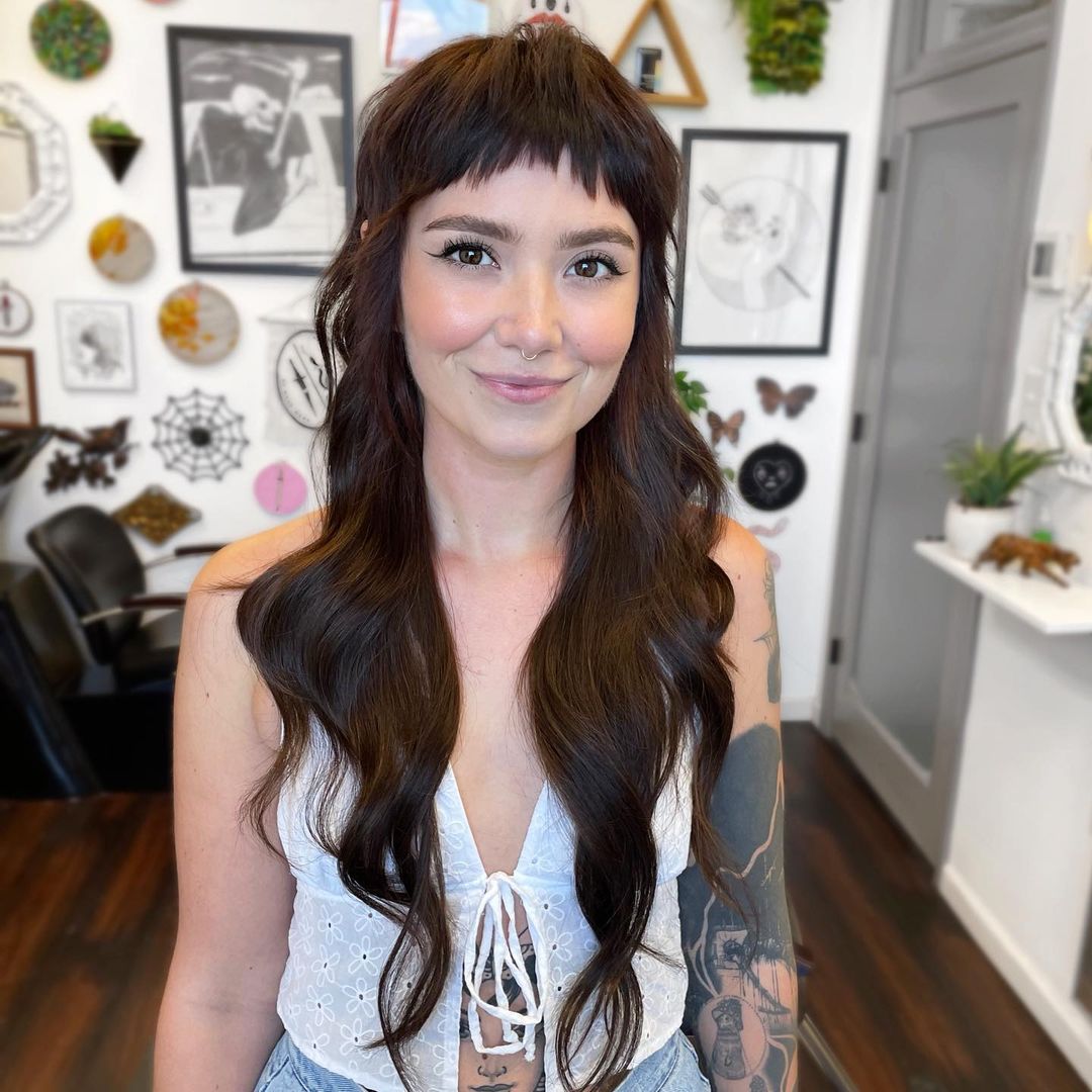 short bangs hairstyle