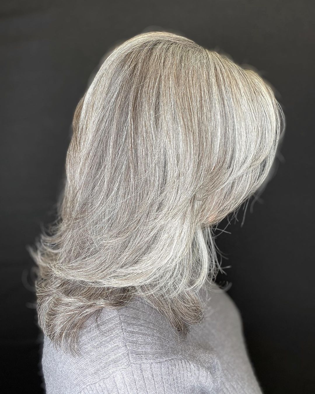 silver fox on straight hair