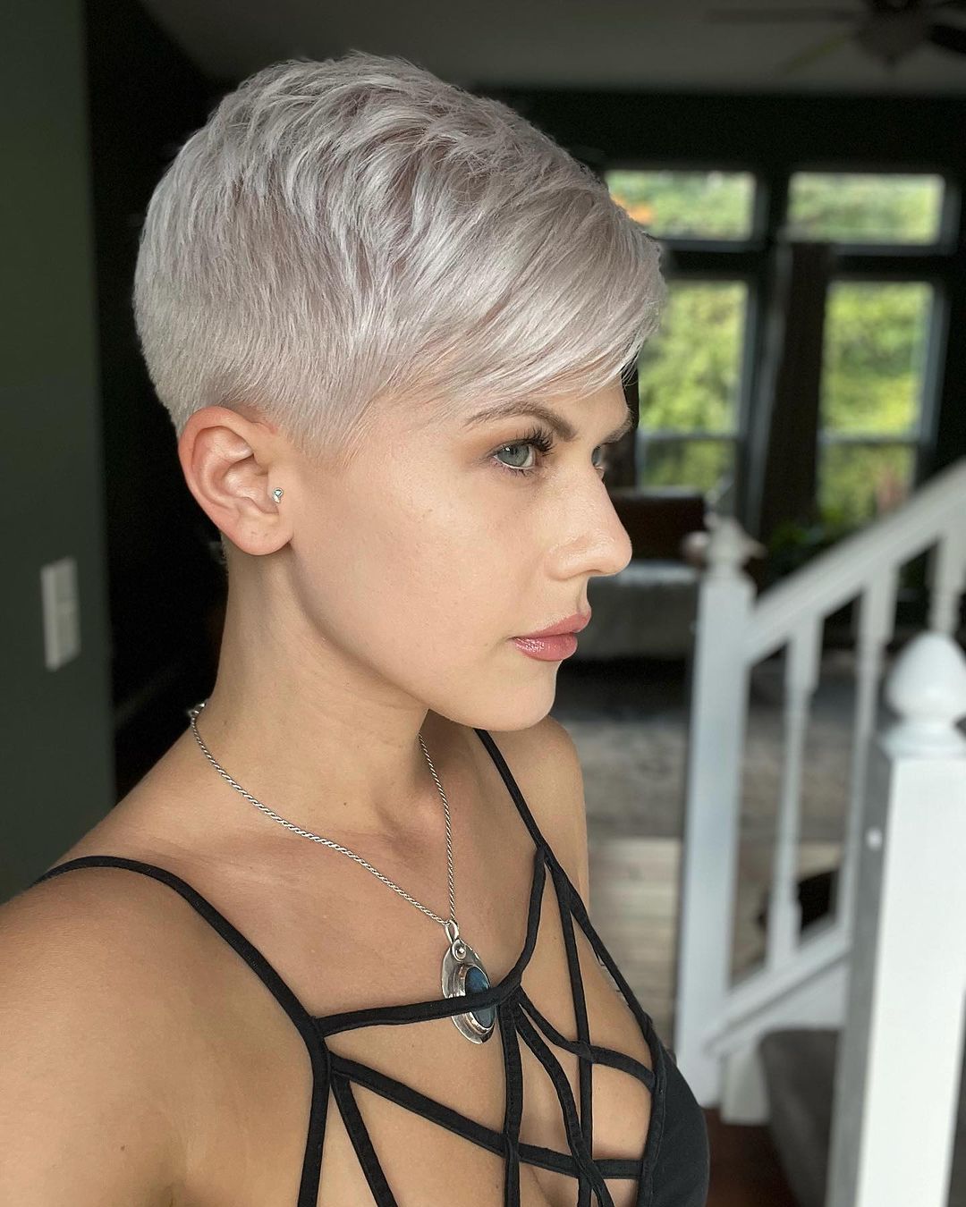 silver pixie cut