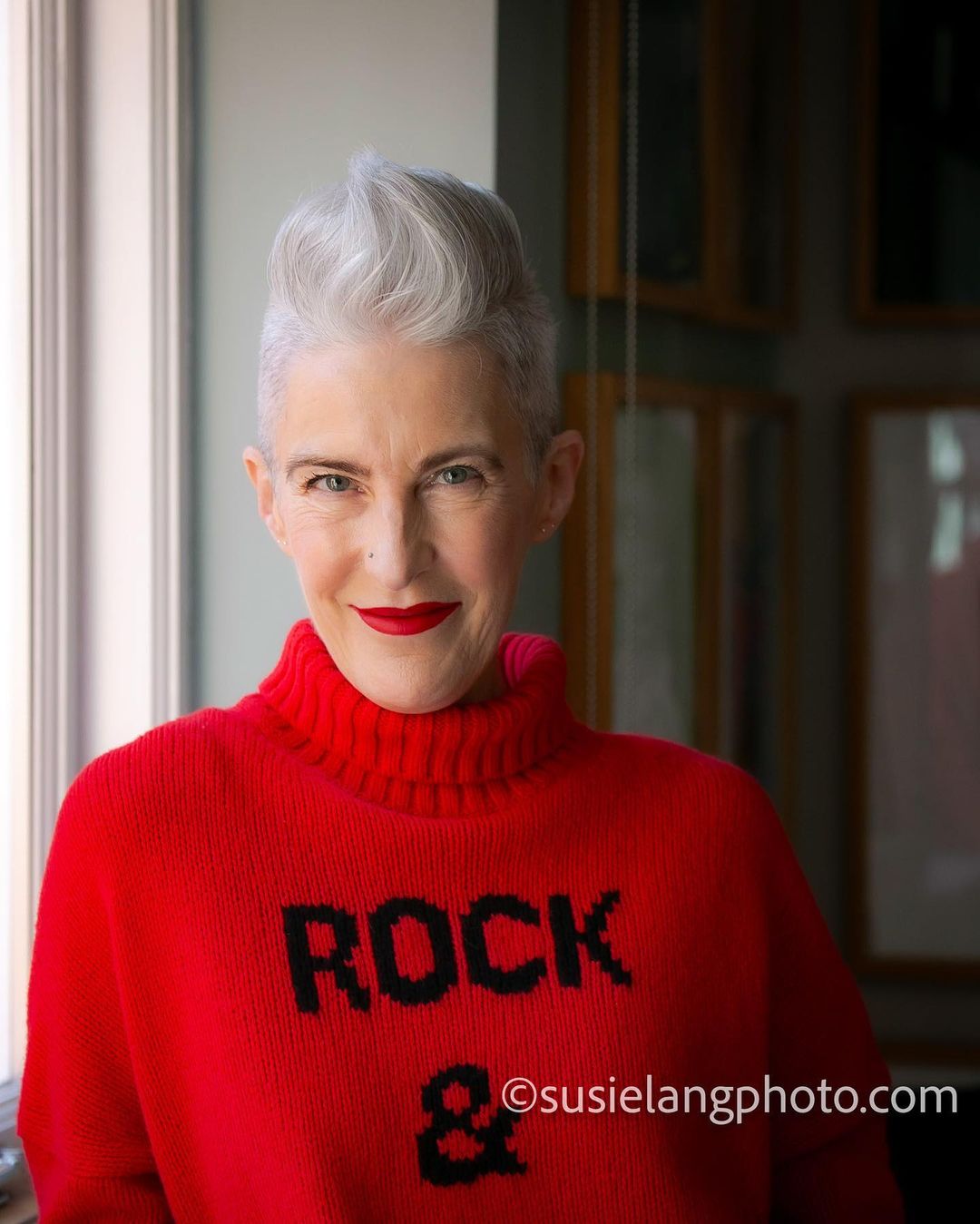 spikey short haircut for older ladies