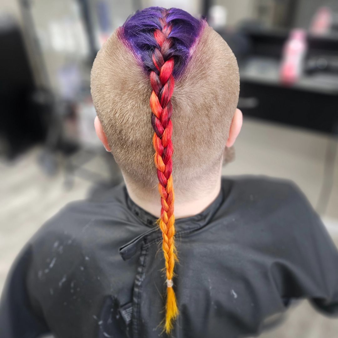 sunset viking braid