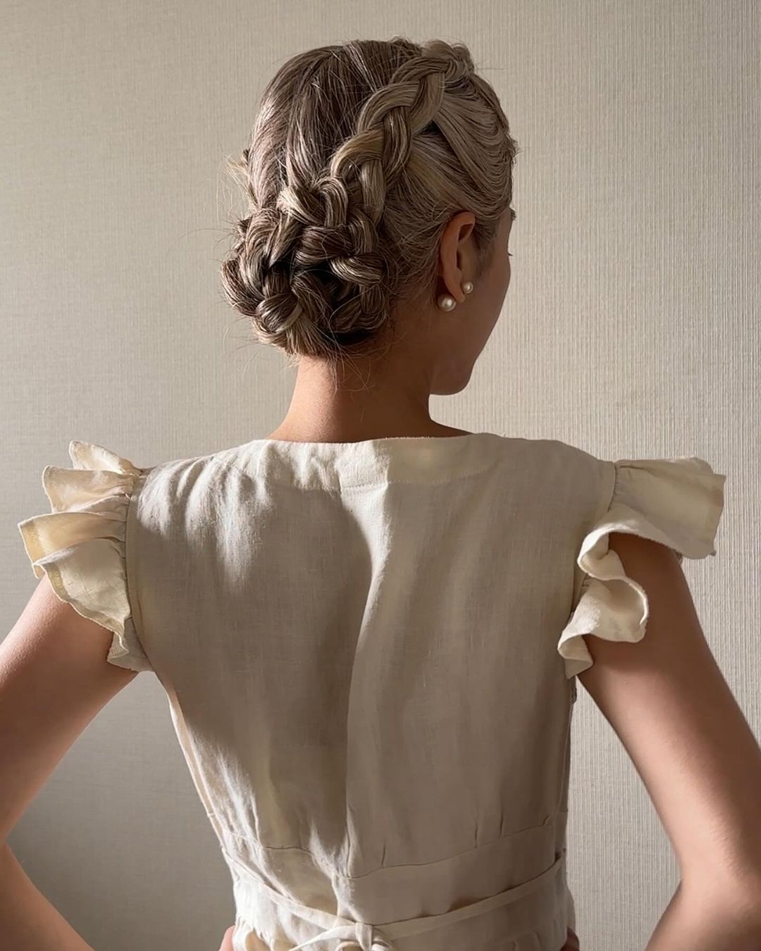 Chignon tressé hollandais