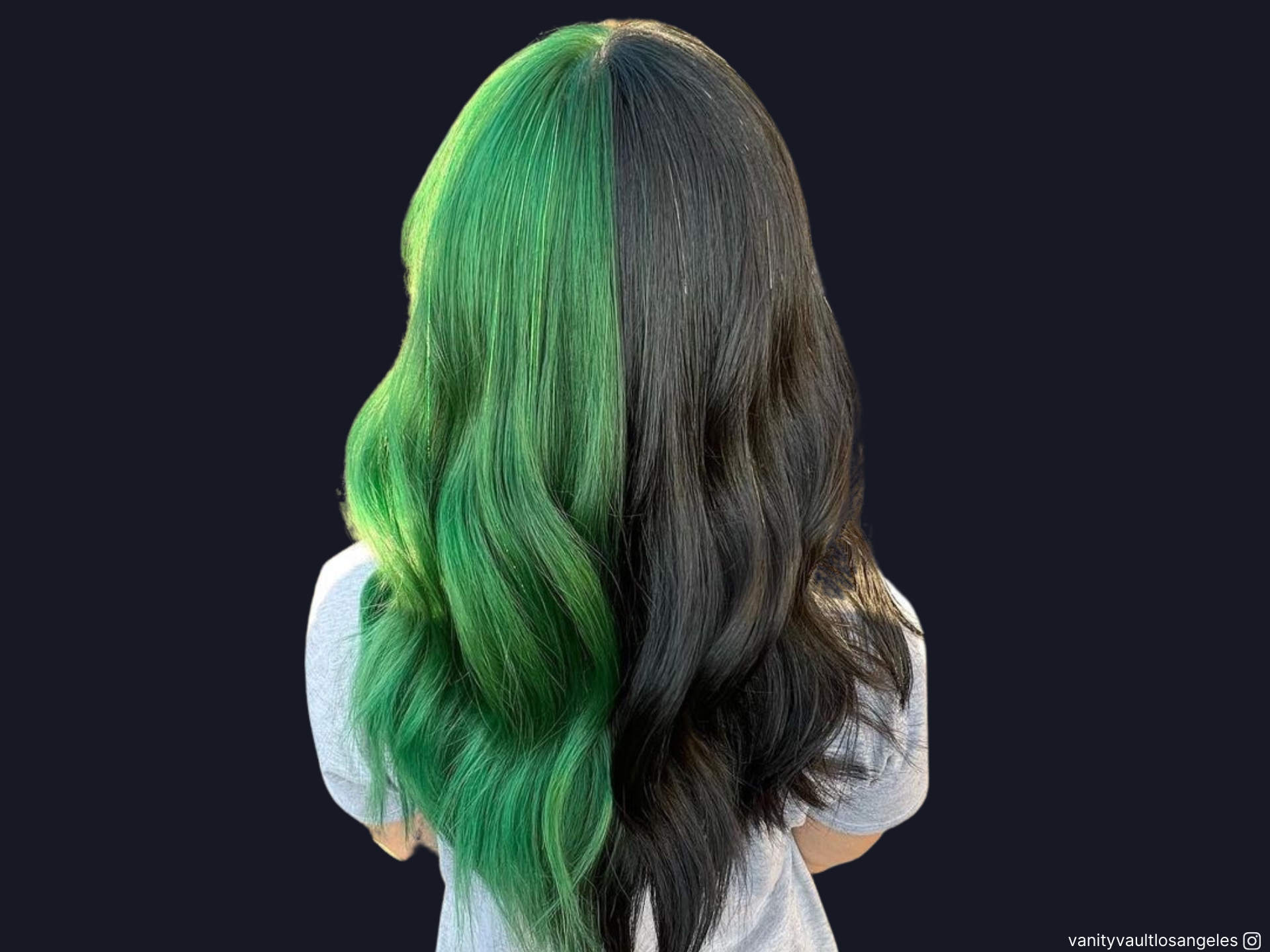 black and green hair