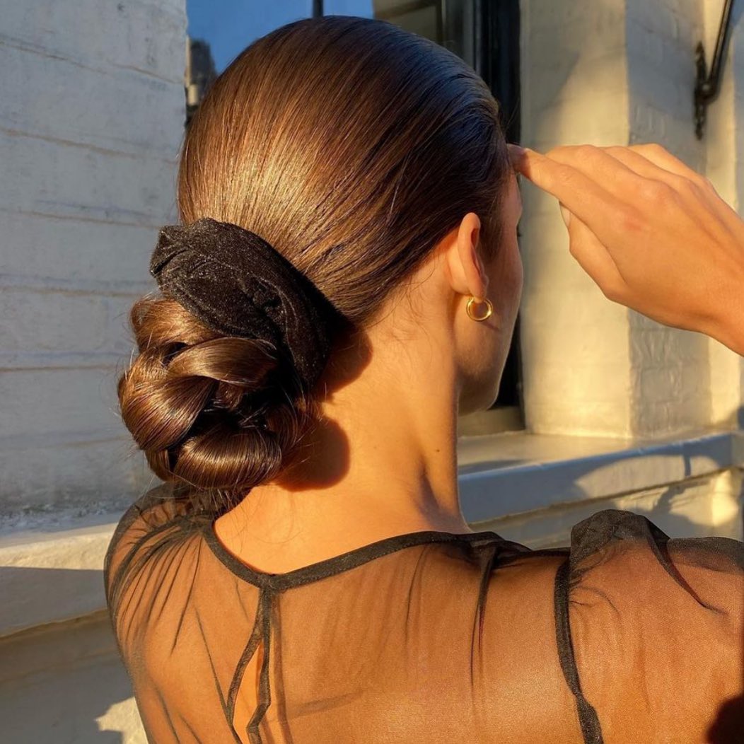 chignon con treccia