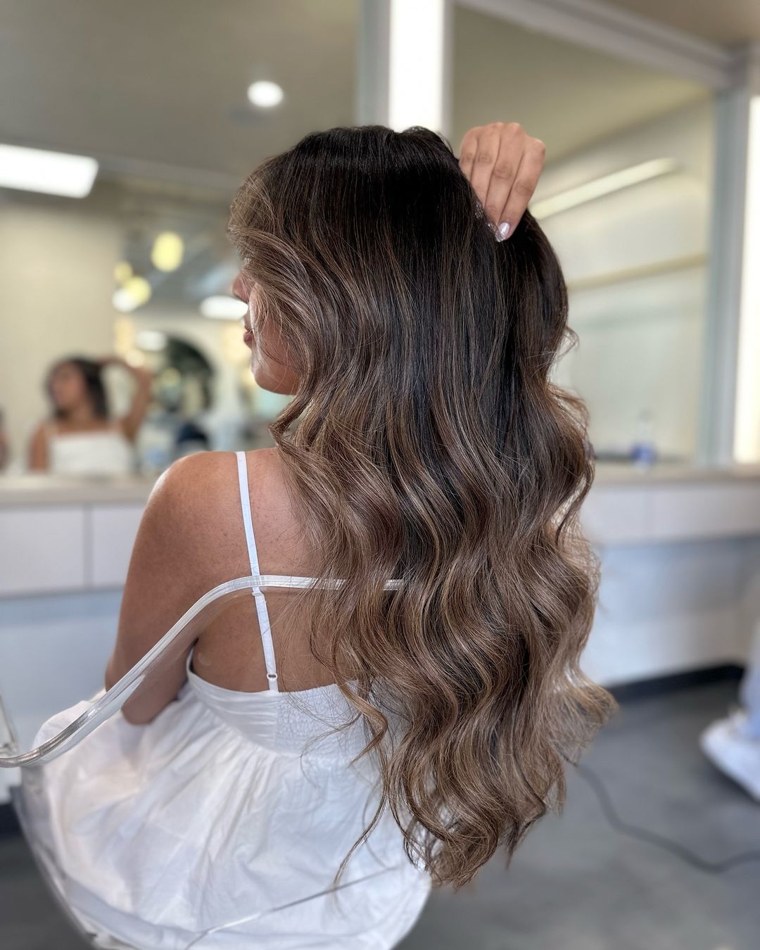 bruine suiker latte brunette balayage