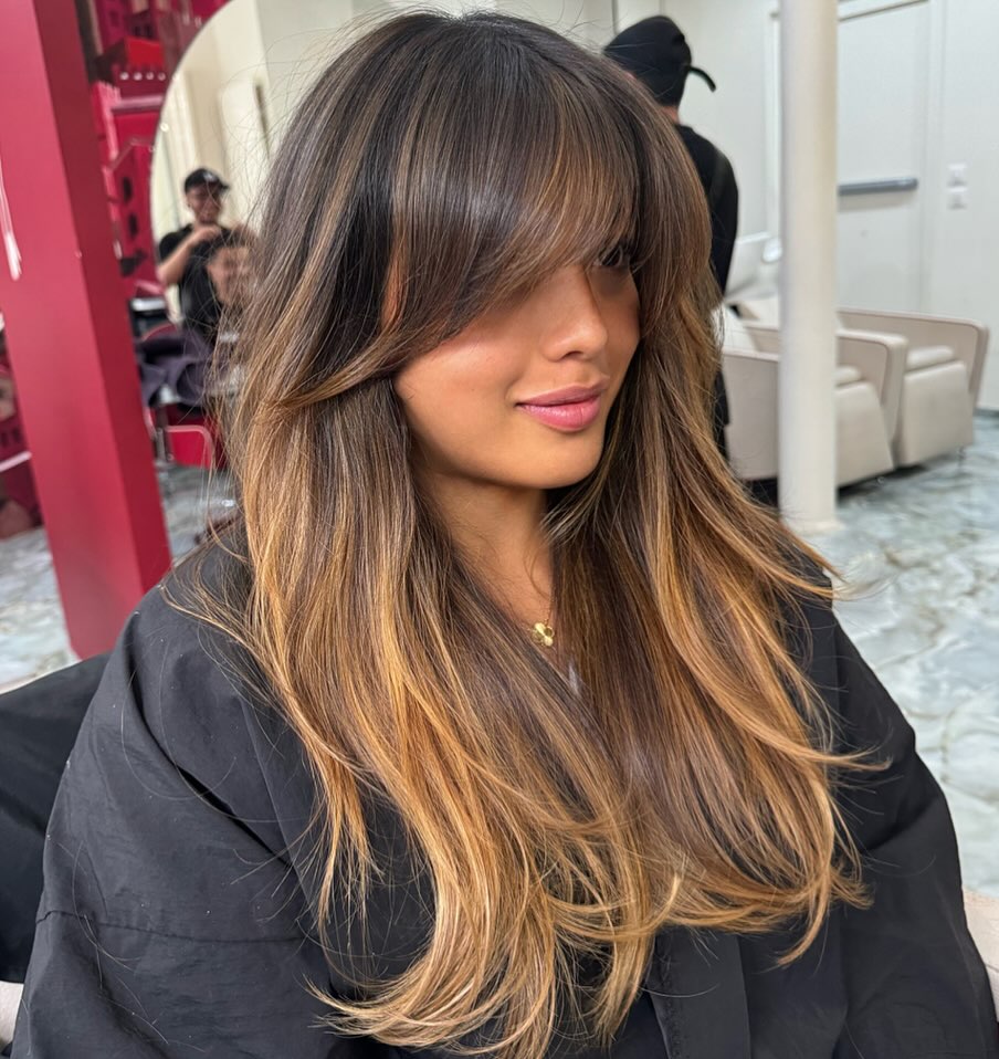 rubio caramelo balayage