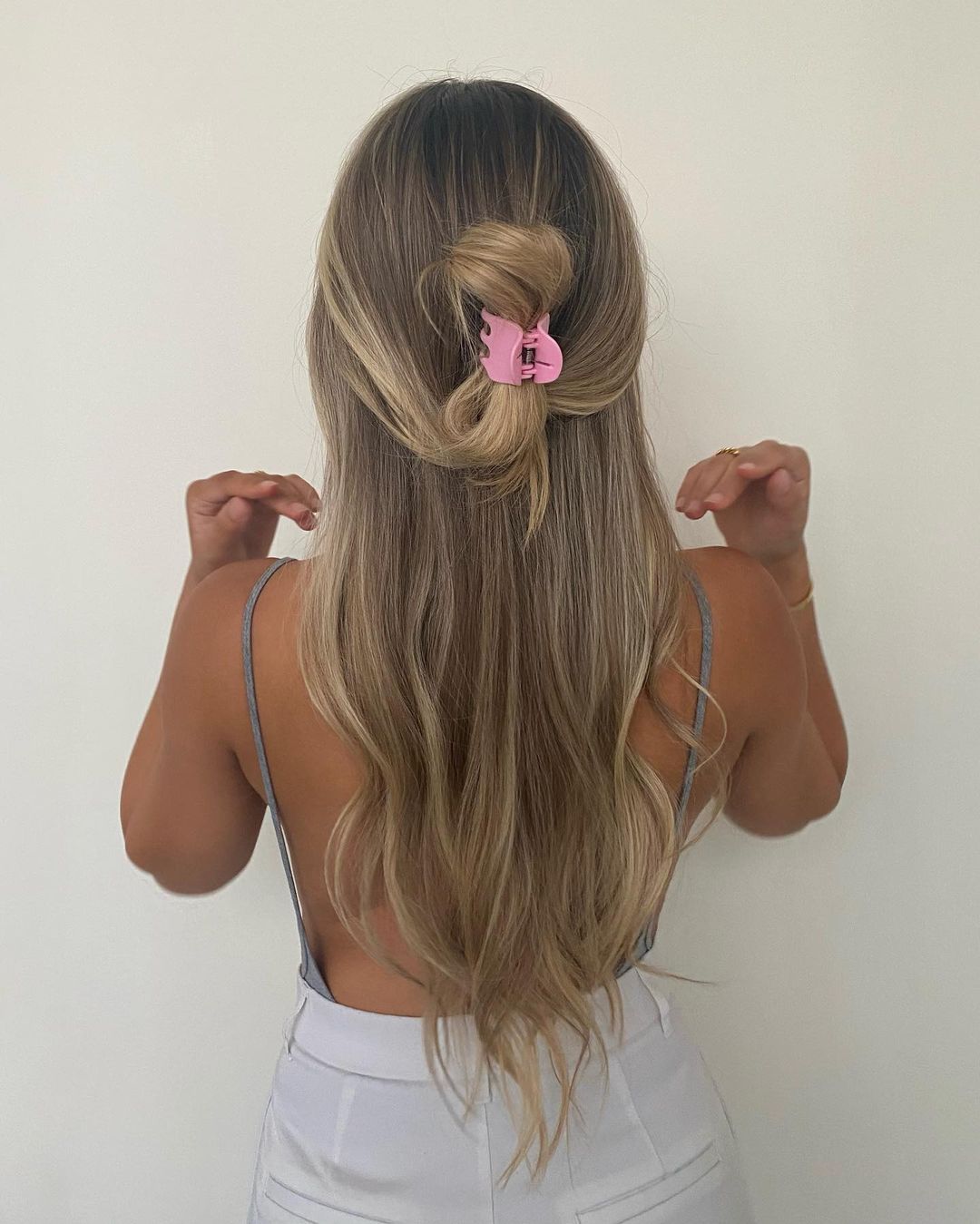 penteado com pinças