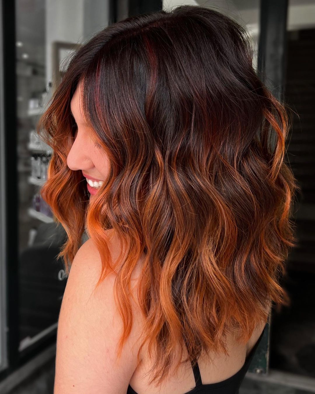 balayage cuivre