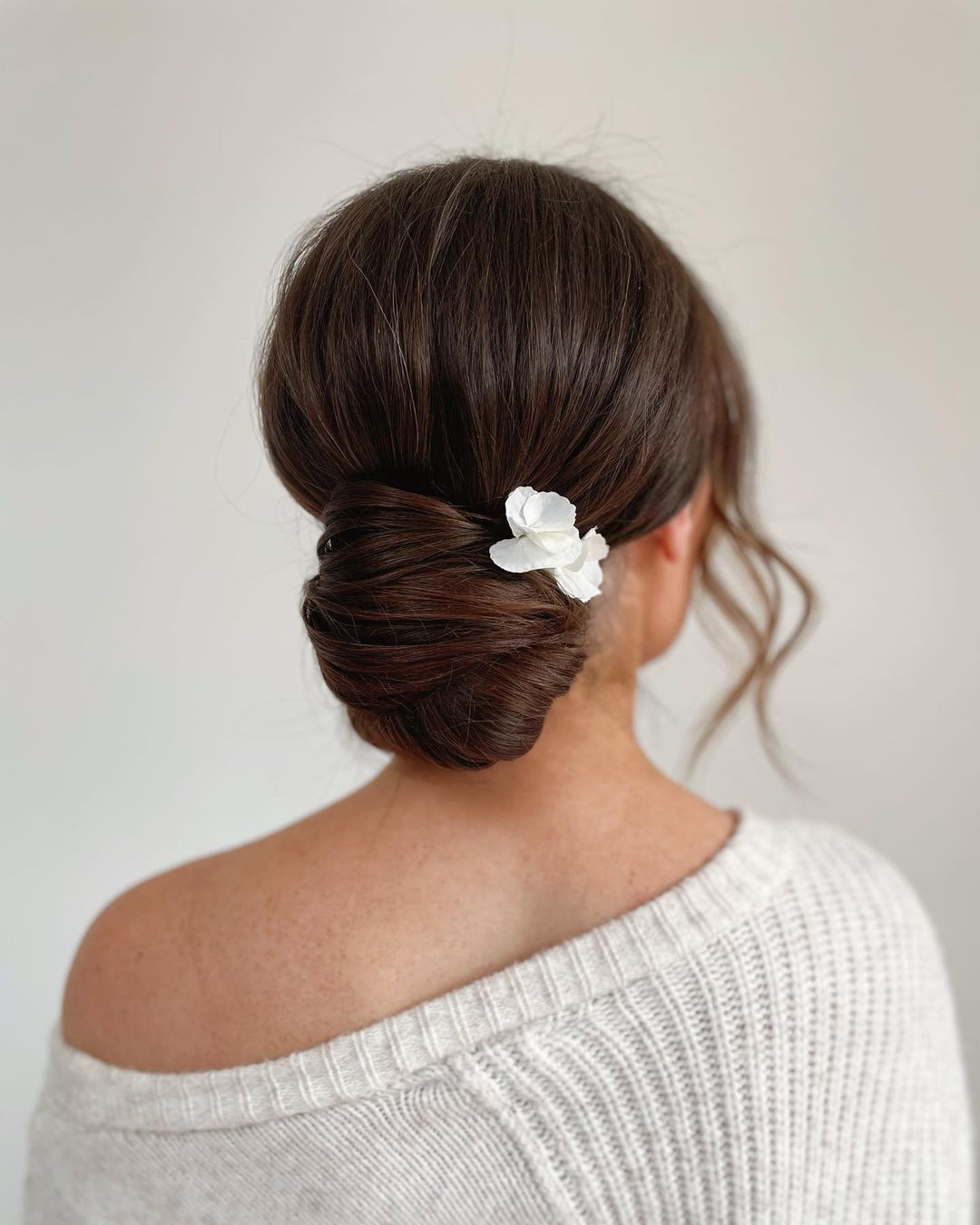 elegant low bun