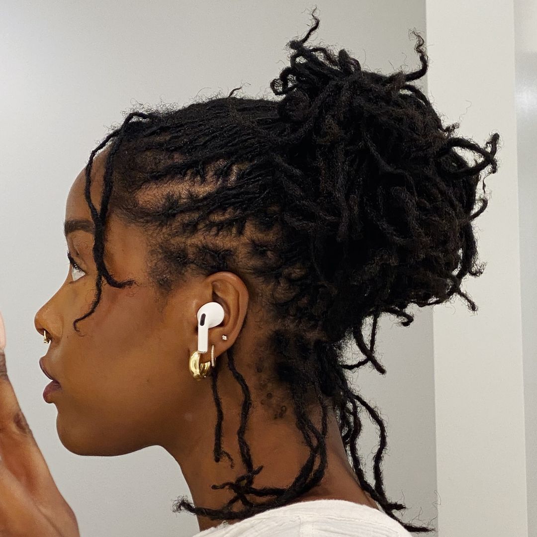 twist plat loc chignon désordonné