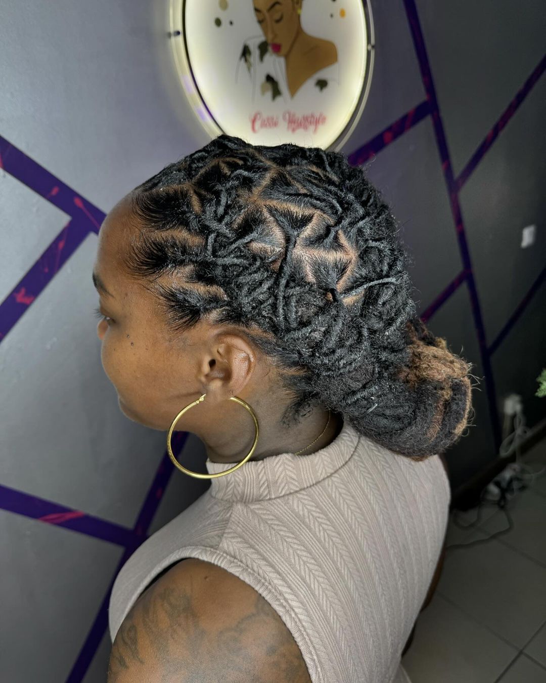 platte twist loc updo knot