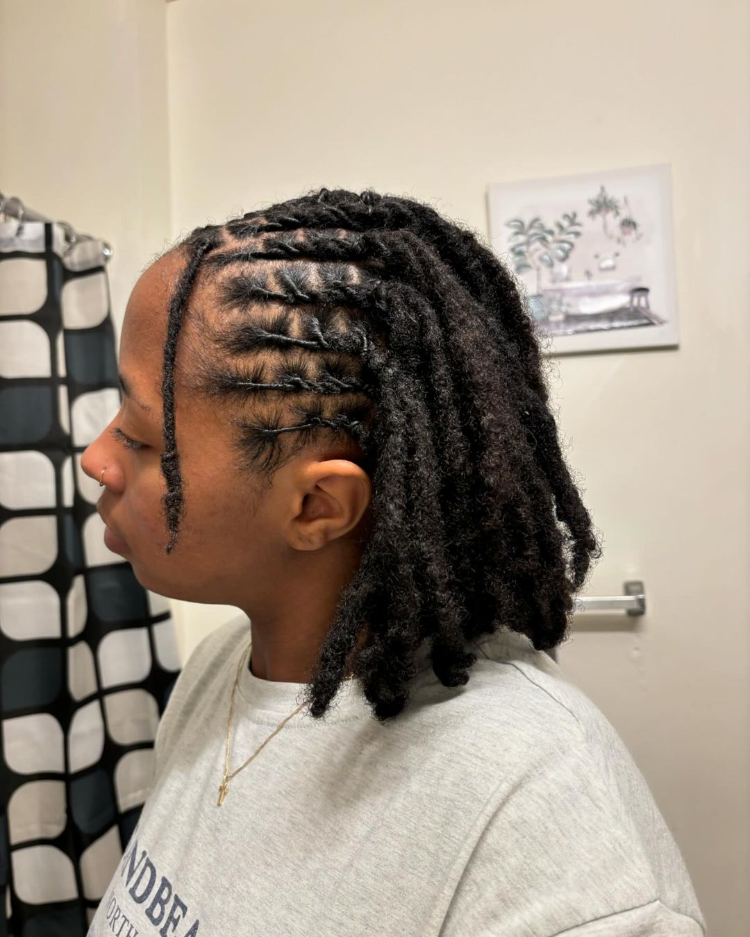 flat twist locs bob style