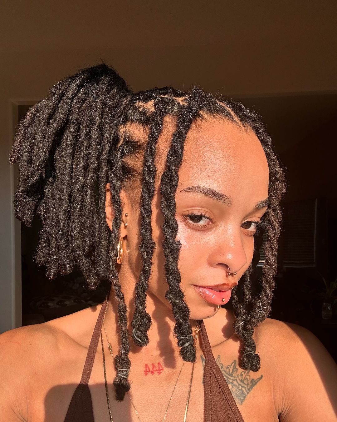 flat twist locs pigtails