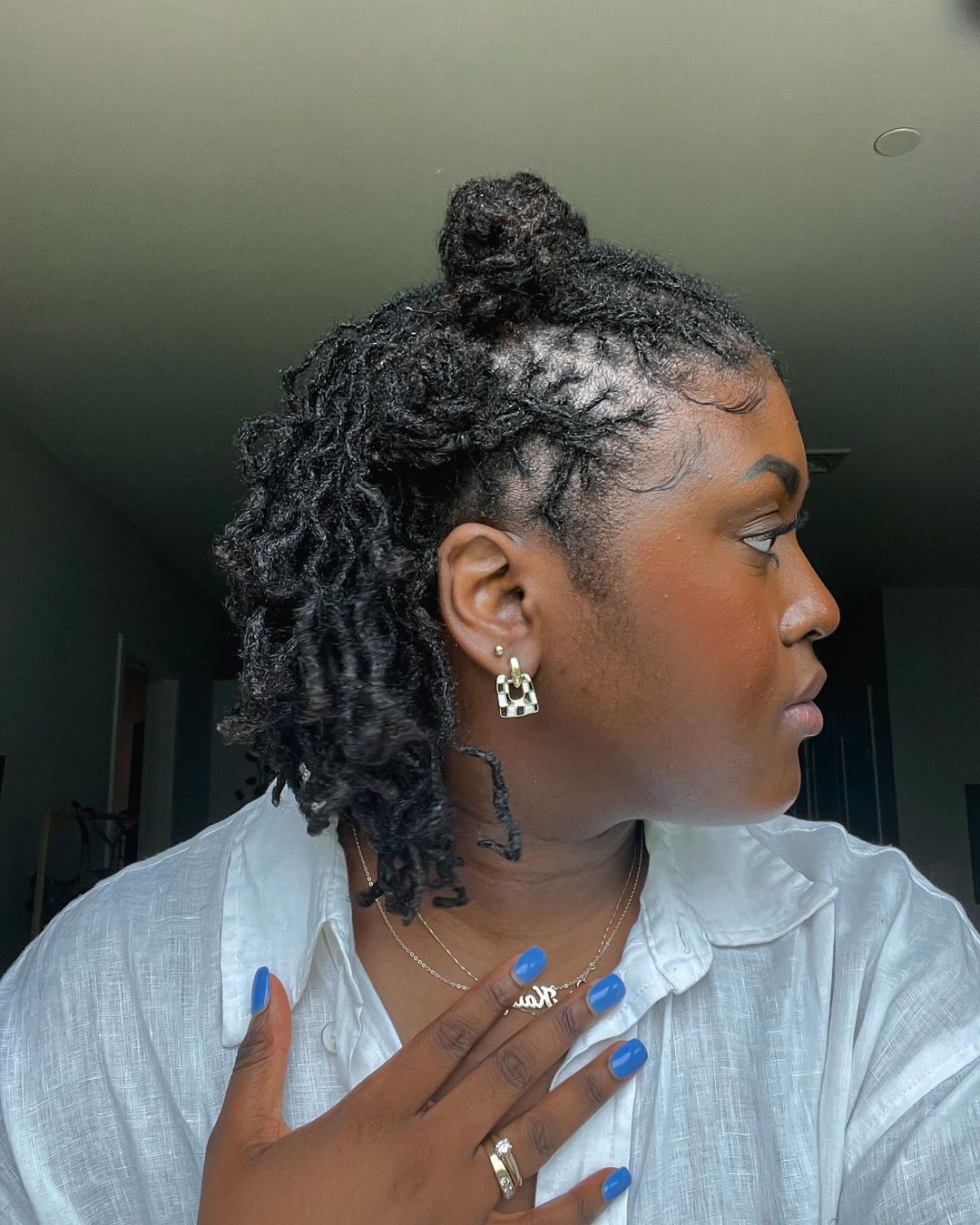 flat twist locs with bantu knots