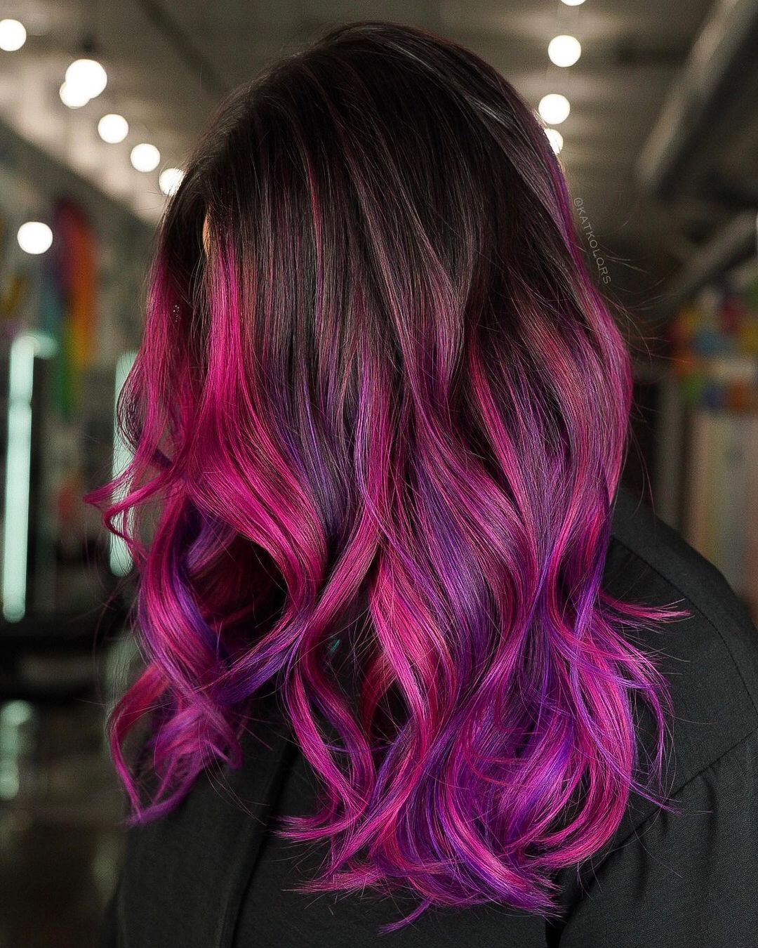 balayage viola fucsia