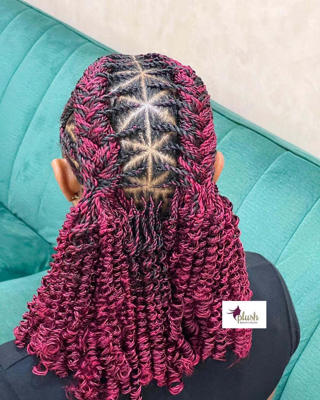 trenzas semirrecogidas con rizos