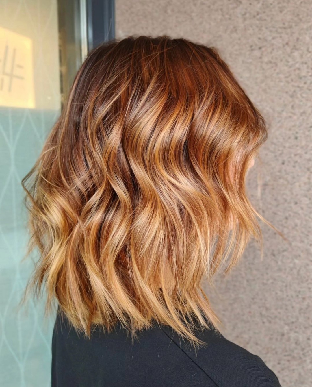 honey bronde with a hint of copper waves