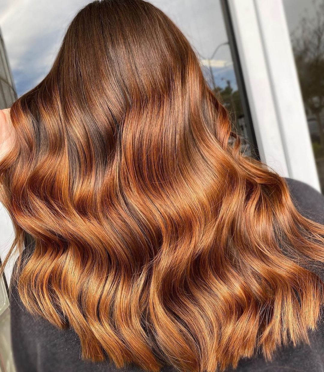 honey copper balayage